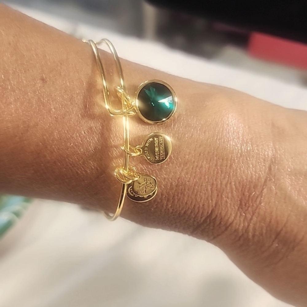 Alex and Ani Swarovski May Birth Month Crystal  Bracelet .